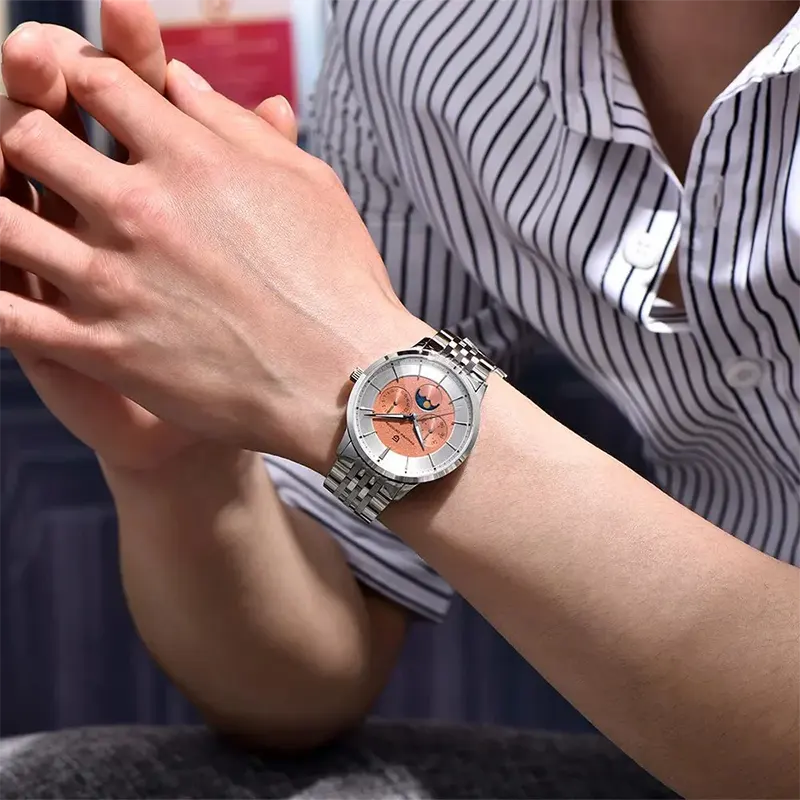 Pagani Design Vintage Moonphase Brown Dial Men's Watch- PD-1795